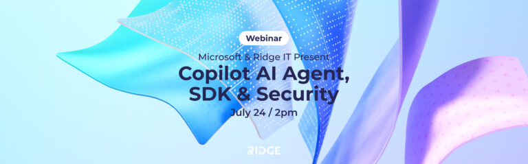 Microsoft Copilot AI webinar banner featuring smart organizations deploying AI without fear, secure implementation strategies, and enterprise productivity benefits