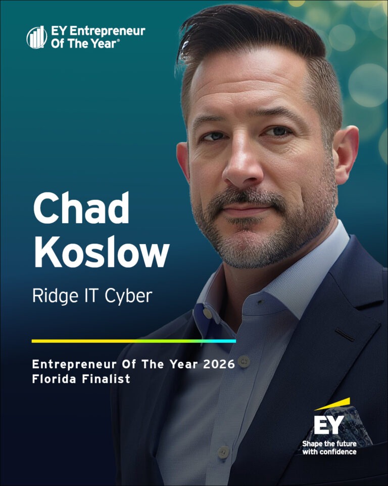 Chad Koslow EY Entrepeneur of the year florida 2026 finalist Ridge IT Cyber