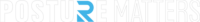 Posture Matters Logo – white horizontal Posture Matters logo